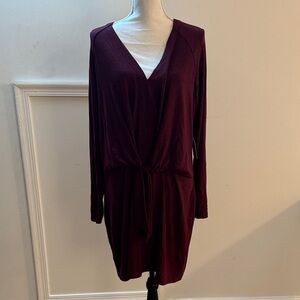 Express Burgundy Long Sleeve Dress